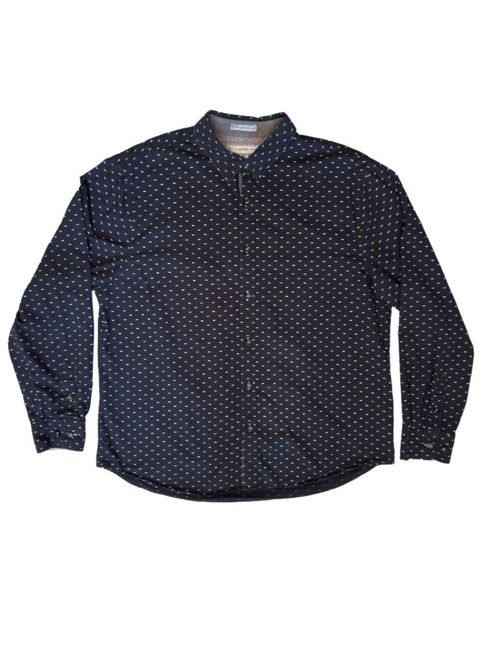 PD&C Classic Fit Men’s XL Cotton Navy Collared Long Sleeve Button Down Shirt